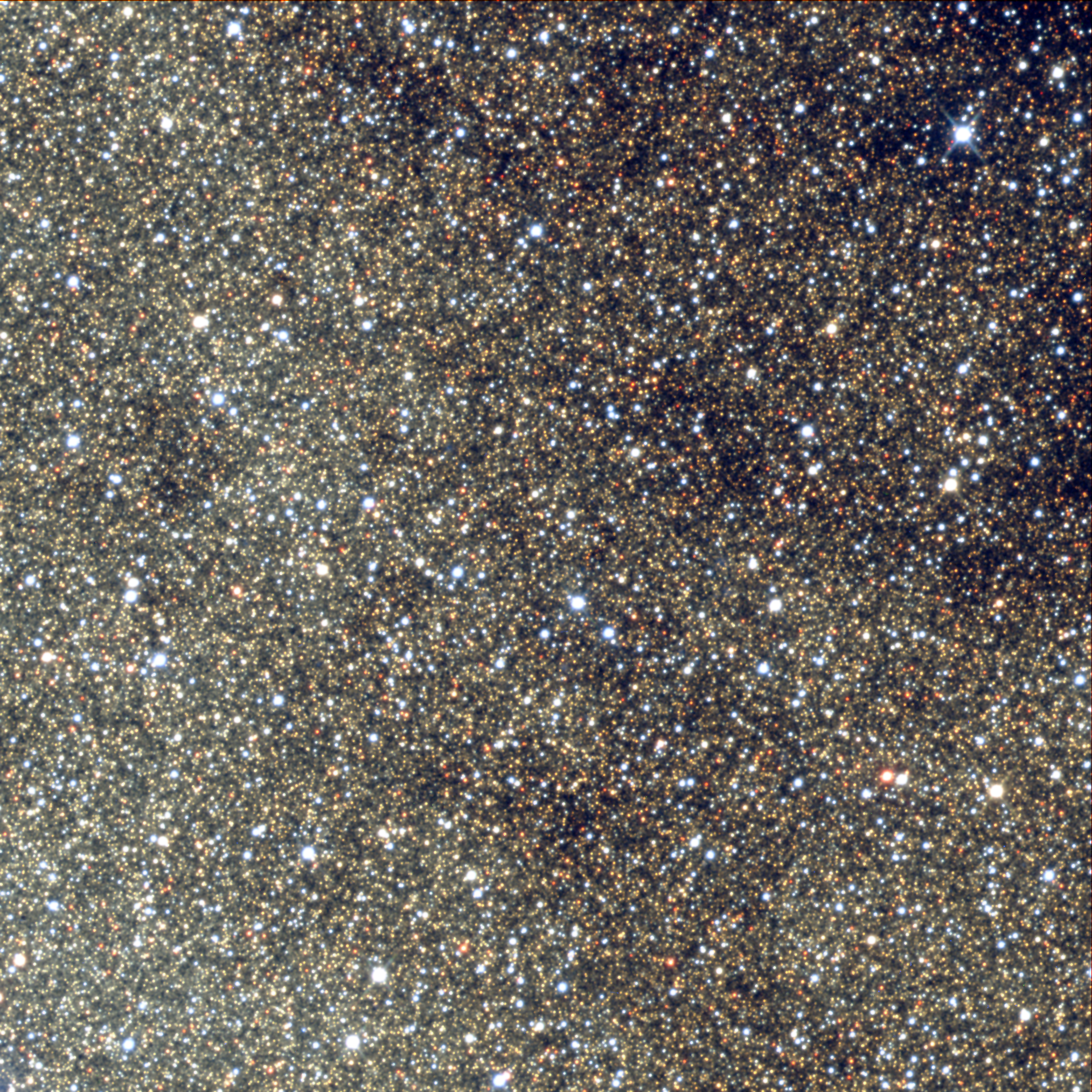 Crowded starfield containing a microlensing event